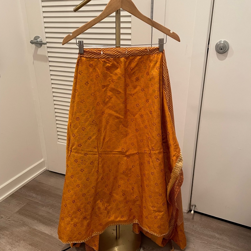 Orange Women's Reversible Wrap Skirt